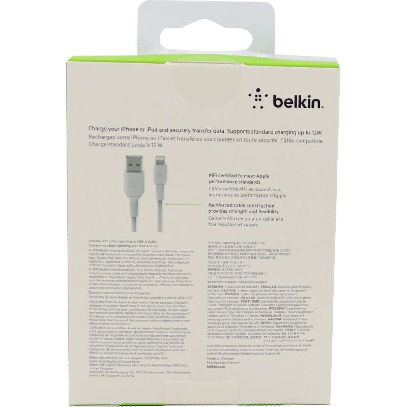 Boost Charge Mfi Lightning to USB-A Cable 3m