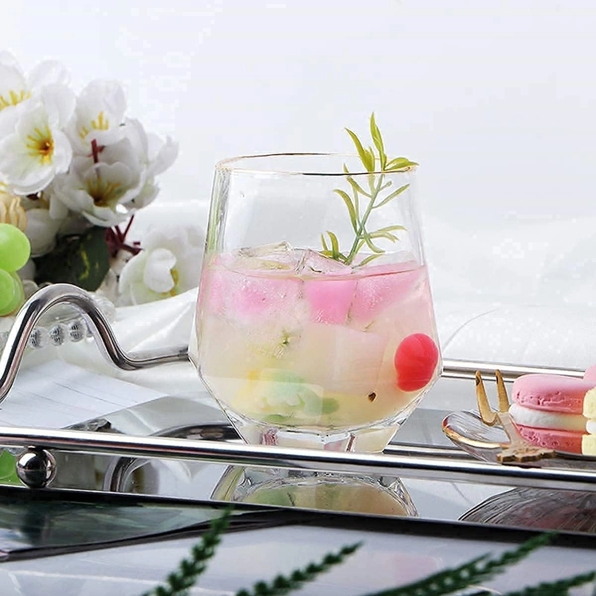 Diamond Cut Glass Tumbler - 2 pcs Hexa 310 ml