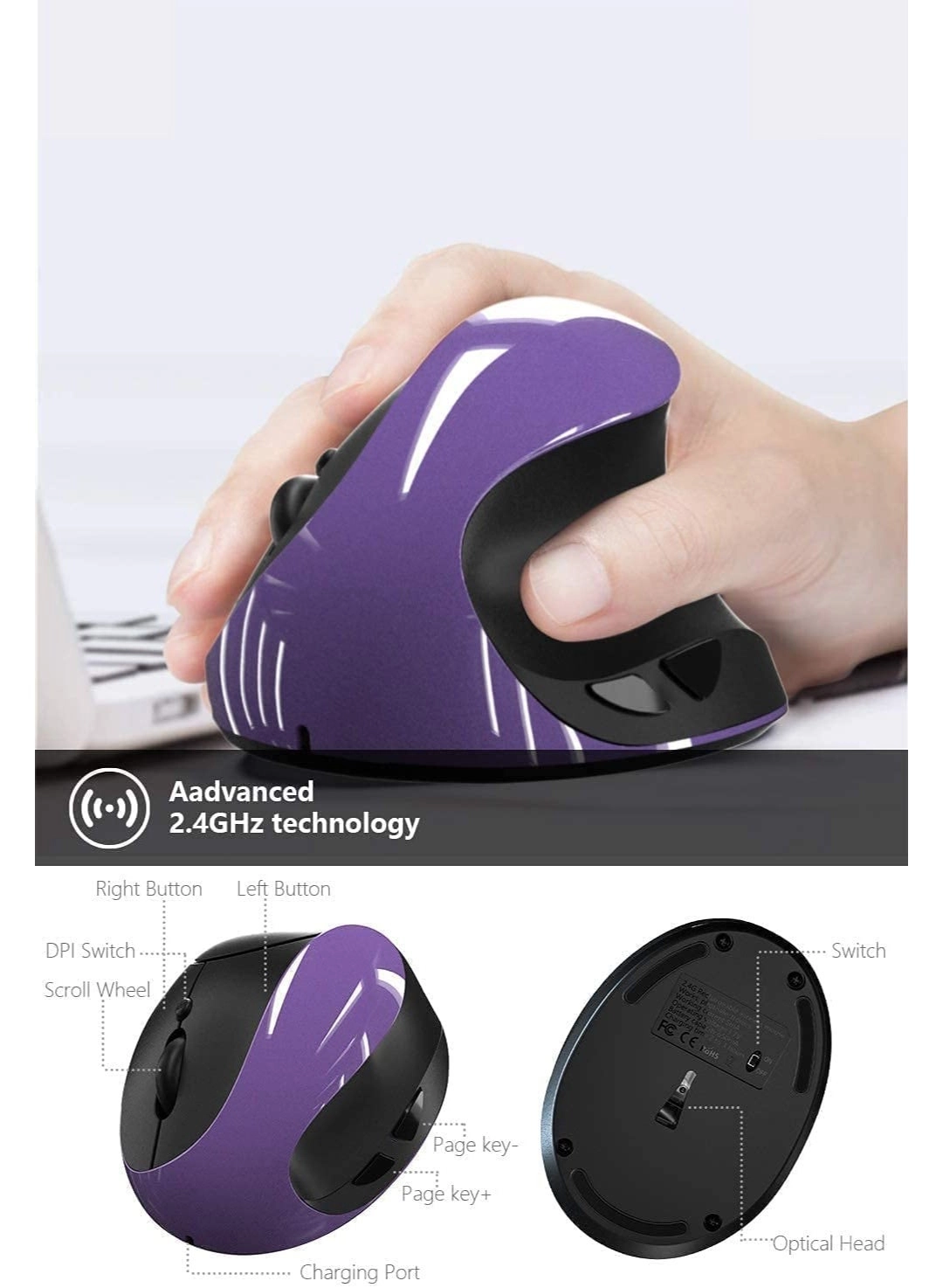 Ergonomic Vertical Mouse - USB