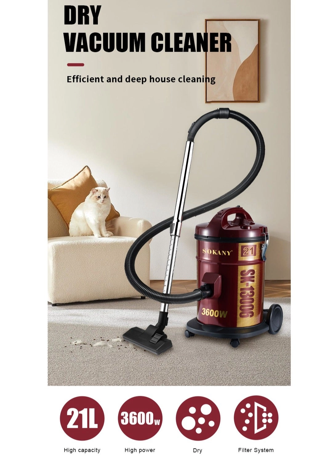 Canister Vacuum Cleaner (SK-13006)