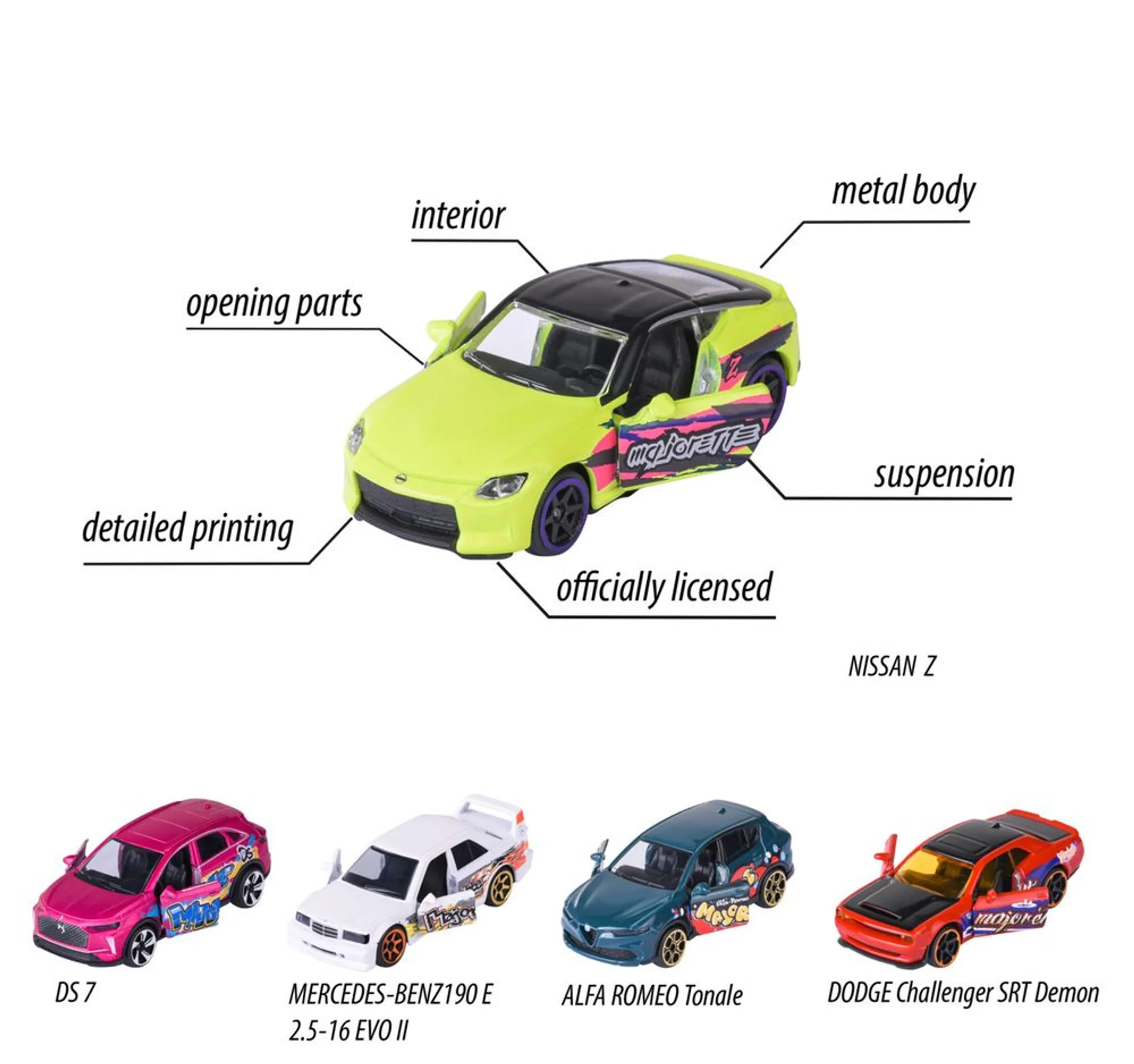 Graffiti Car + Nissan Z + DS7 E-Tense - 5pcs