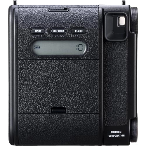 Mini 99 - Instant Camera Black + Carrying Case - Vegan Leather + Instax Film Value Pack - 20 Sheets