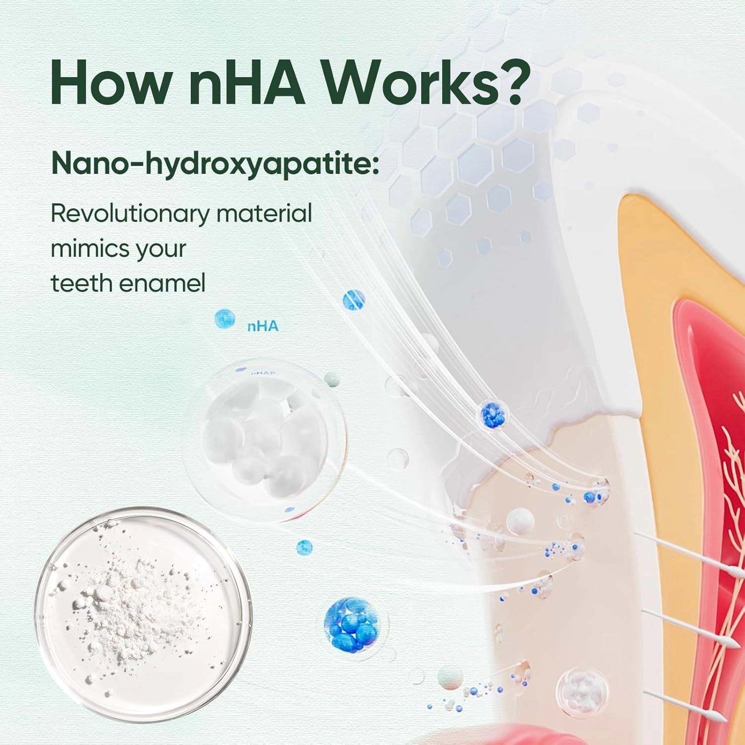 Fluoride Free Nano Hydroxyapatite Misty Mint Toothpaste Adults 120g