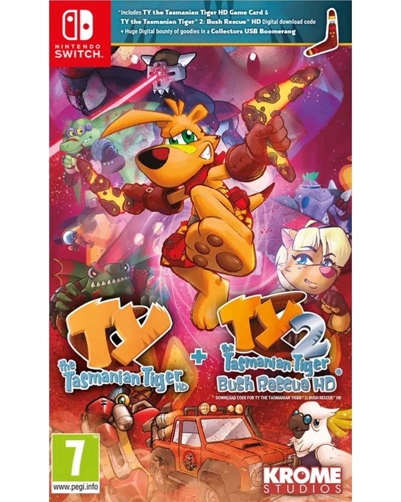 U&I Entertainment TY the Tasmanian Tiger HD + TY the Tasmanian Tiger 2: Bush Rescue HD Bundle Edition - Nintendo Switch