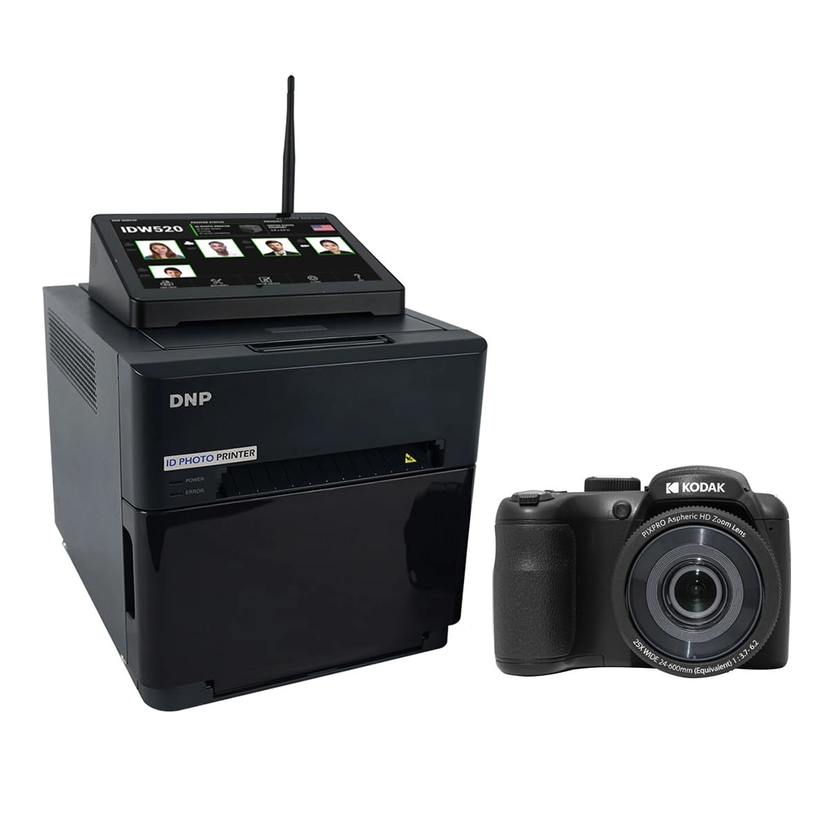 DNP Photo Imaging ID Photo Printer System IDW520 + Pixpro Camera + Wireless LCD Console