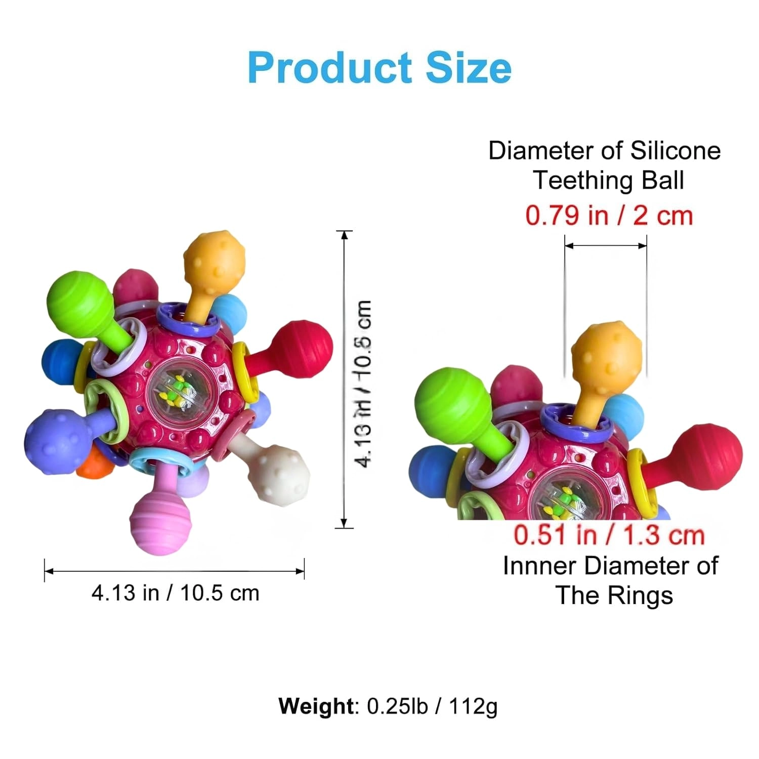 Baby Montessori Sensory Toys - Silicone ABS plastic