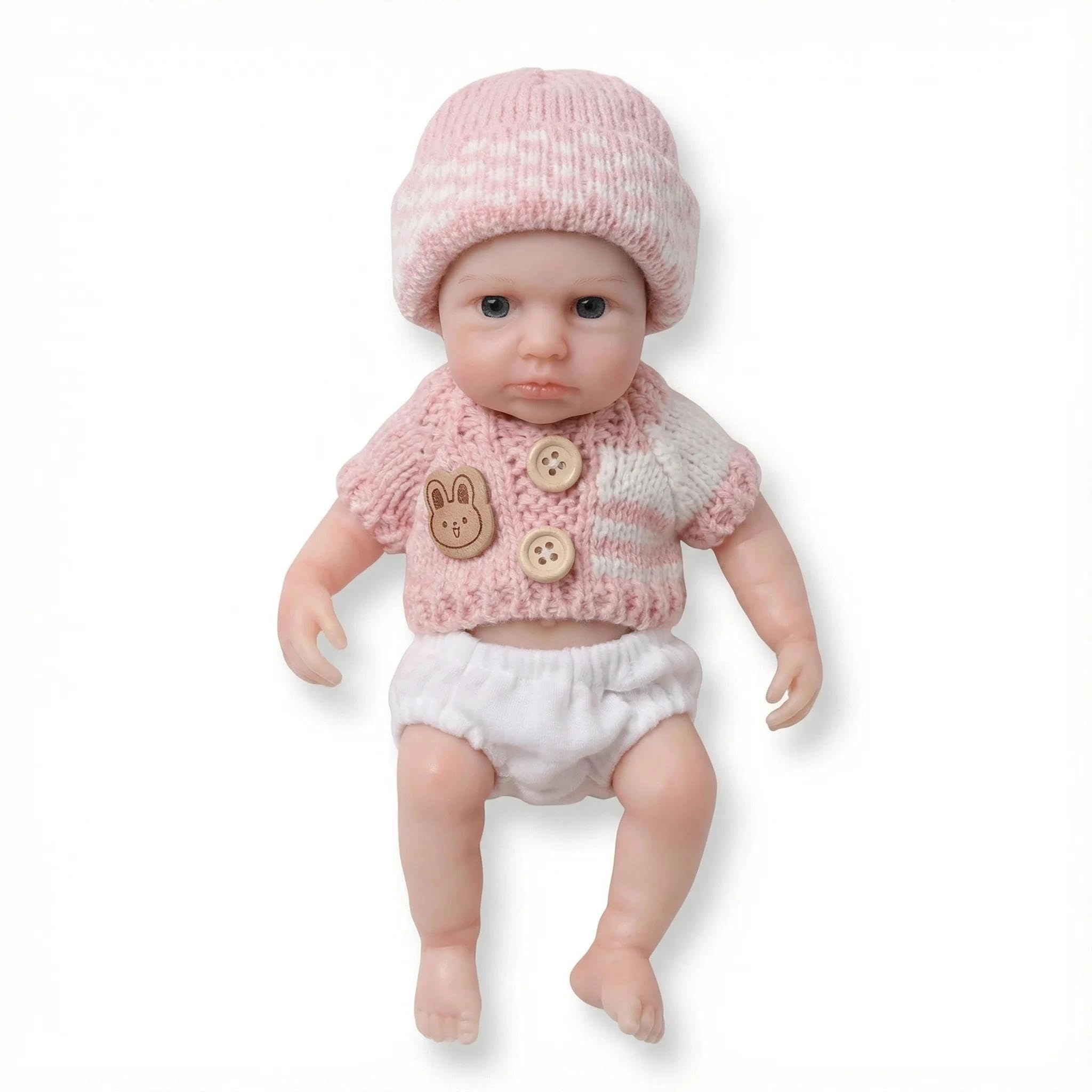 Reborn Baby Doll - 8 inch Full silicone Girl Ages 3+