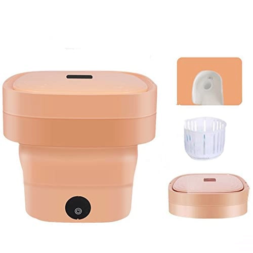 Portable Washing Machine for Apartments Washing Machine with Spin Portable Washer And Combo Machine Perfect for Small Clothes Apartments Camping Travelling,Orange B0CQPK7WN6