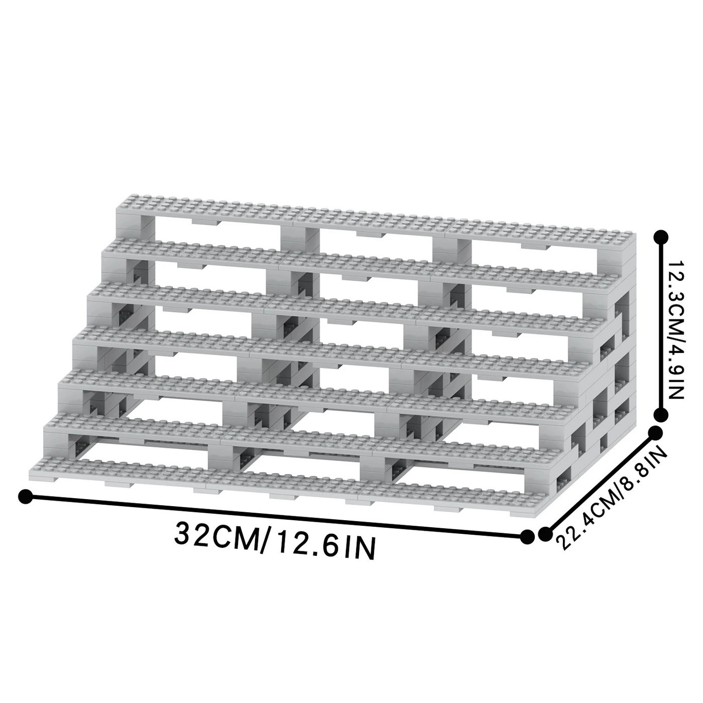 Bluejw Seven Bricks Display Stand - 185 pcs