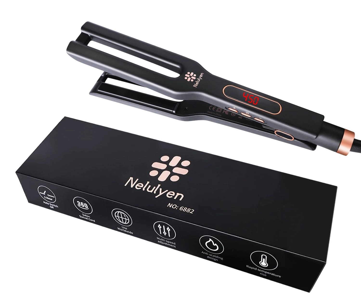 Hair Straighteners - Ceramic Dual Plate Ten-Speed Temperature Control