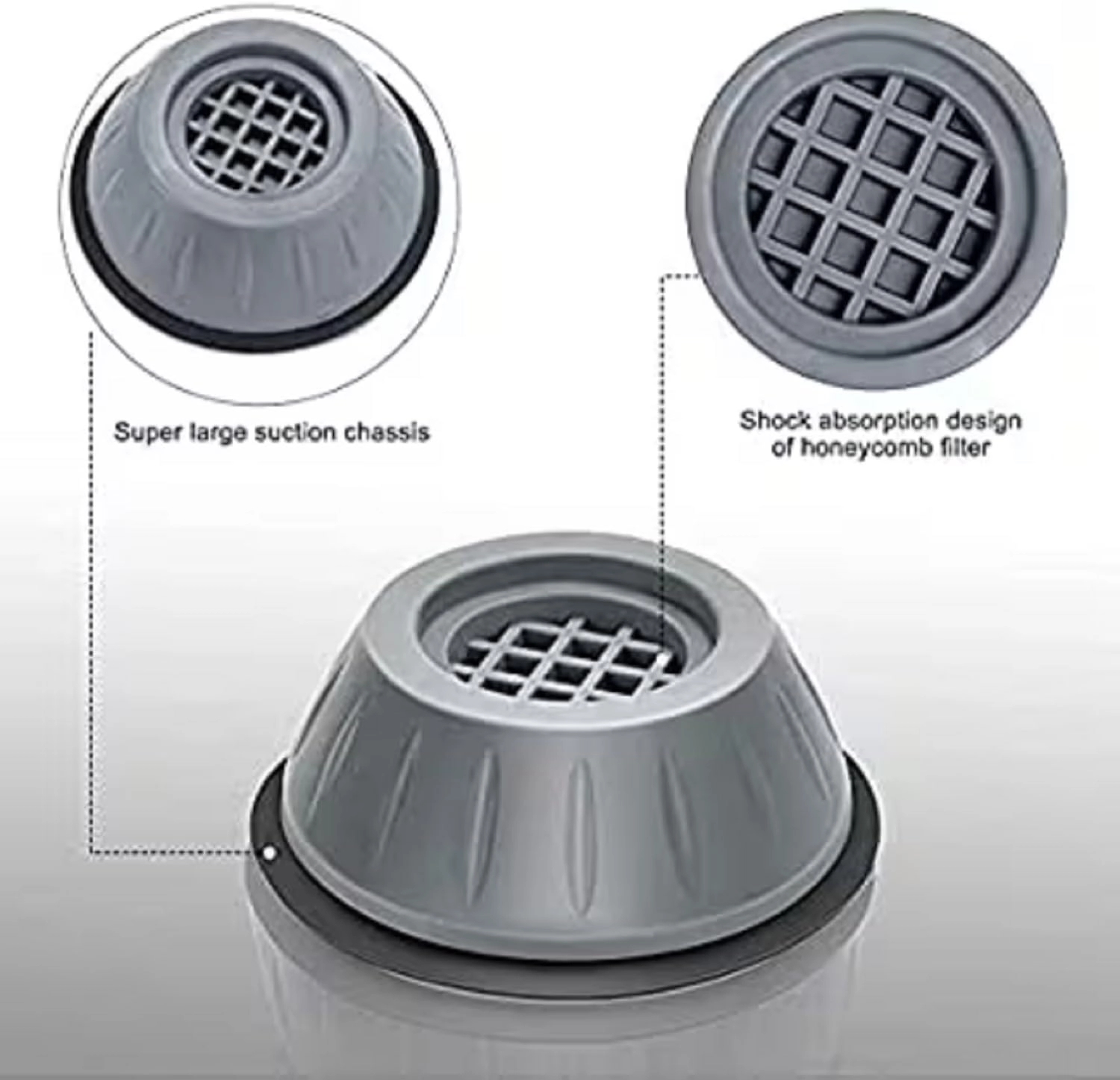 Washing Machine Pads - Shock and Noise Cancelling 4 Pcs Anti-Vibration