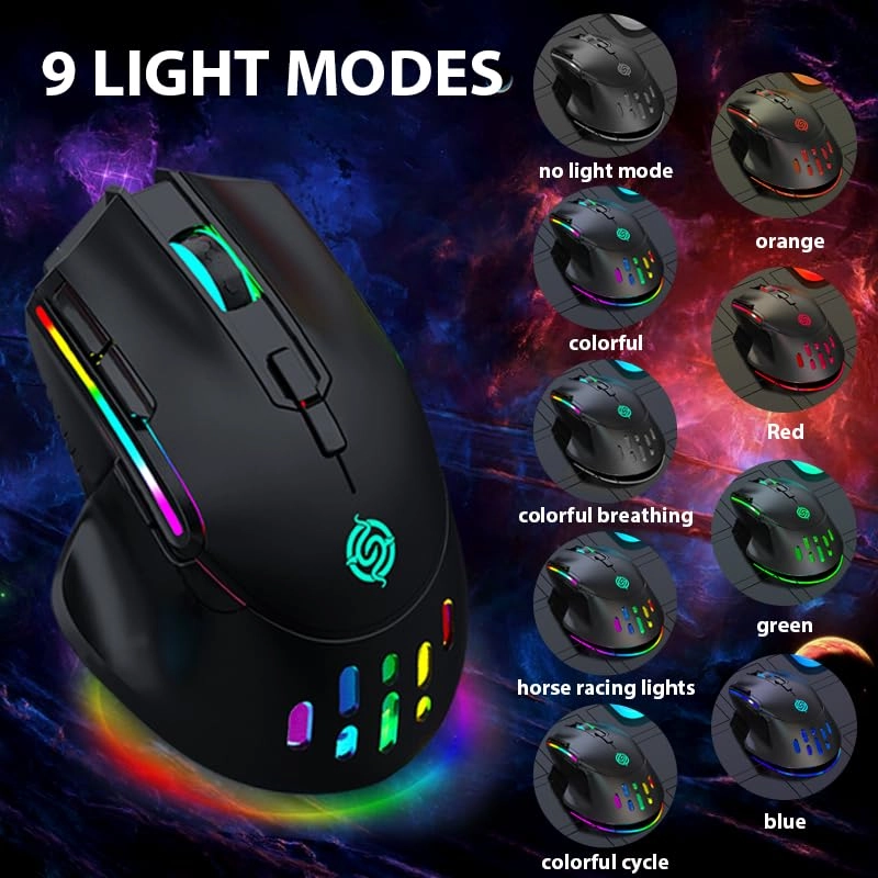 2.4G Wireless Mute RGB Light Honeycomb Gaming Mouse - 2.4G Wireless