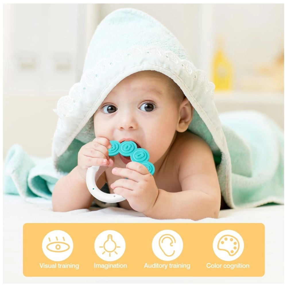 Baby Rattles & Teether Sensory - Suitable for 3 months & above Multicolor 12pcs Set