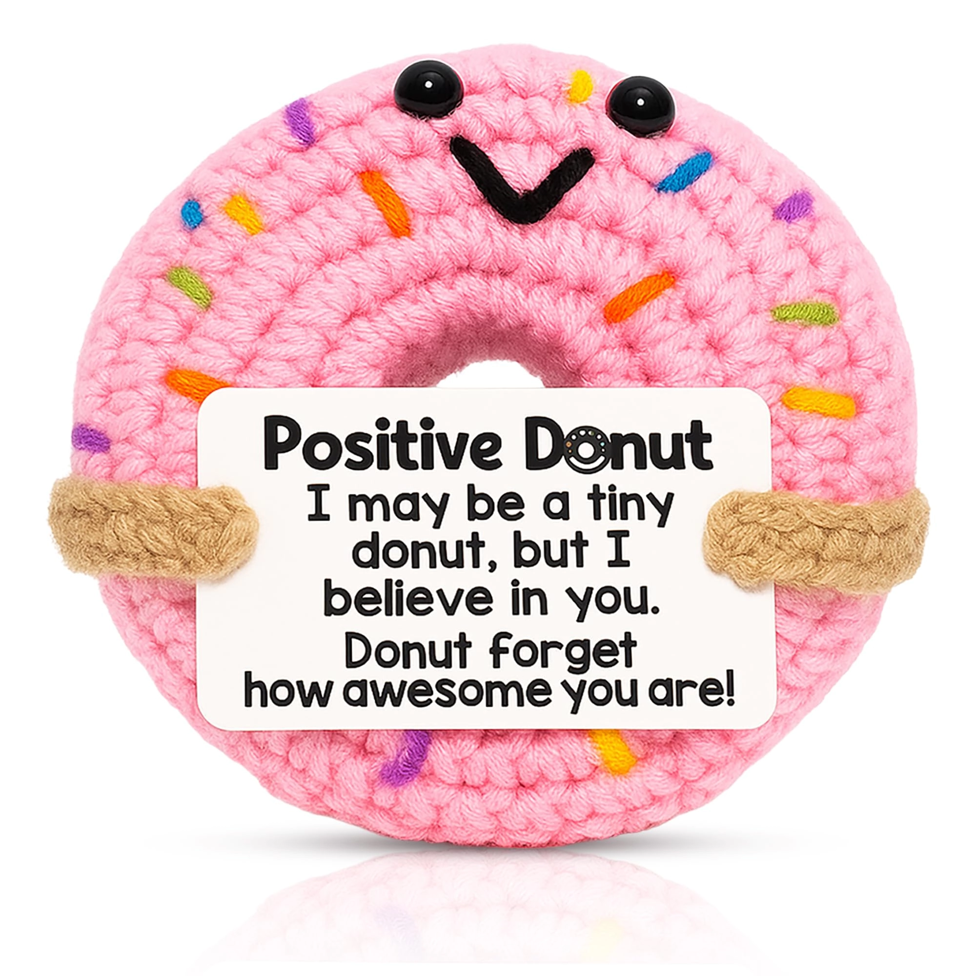 Pickle Buddies Inspirational Crochet - Positive Donut - 14 cm