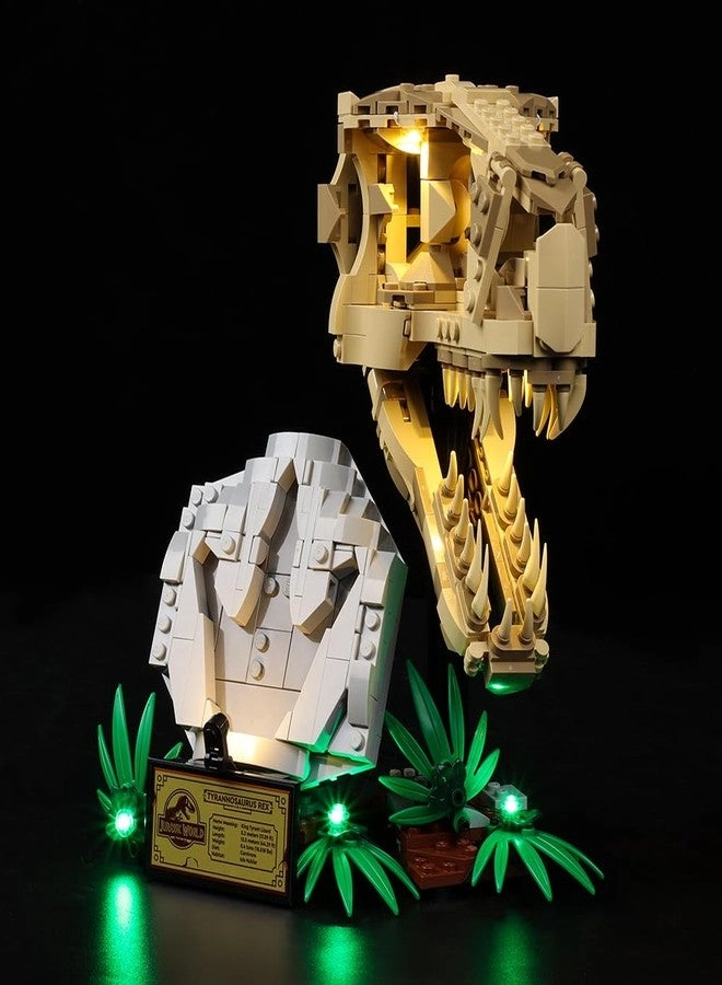 LED Light Kit - Compatible with Lego T. rex Skull 76964 (Lights Only)