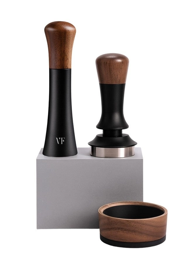 VIN FRESCO Espresso Tamper - 54mm + WDT Tool - 7×0.35mm needles + Magnetic Dosing Funnel