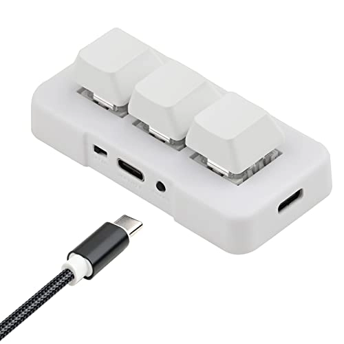 Mini USB Type C Wired 3 Key Mechanical Keypad - Wired/Wireless