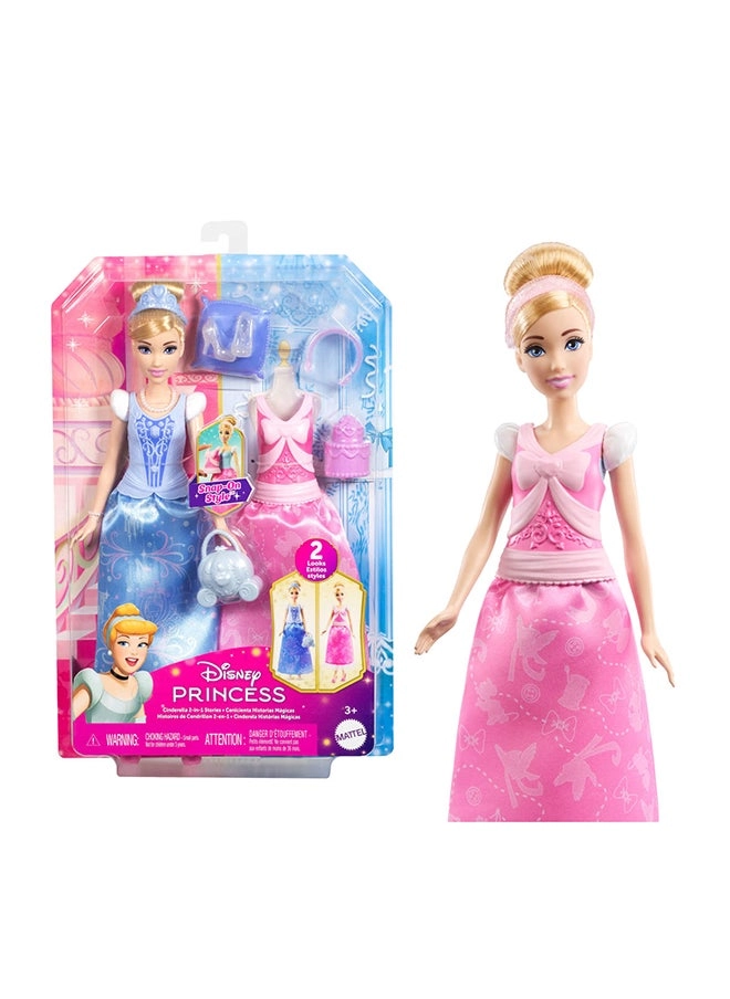 Cinderella Fashion Doll - 2 Looks Accessories 2-in-1 Stories