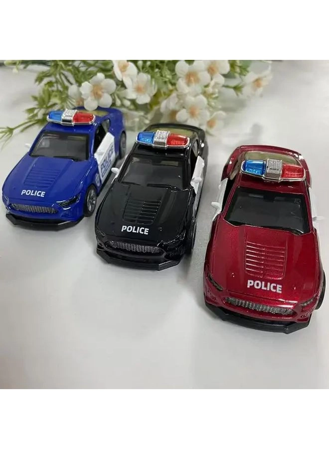 M5 Police Car - Grey Blue Alloy Pull-Back Action