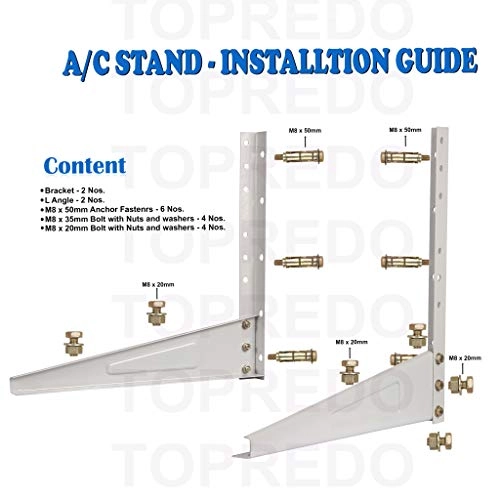 Air Conditioner Outdoor Wall Mounting Brackets - 1 Ton 1.1 Ton 1.2 Ton 1.5 Ton 2 Ton
