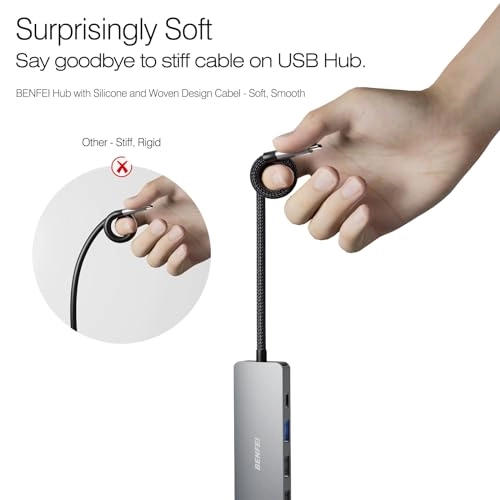 5in1 USB C Hub - 4K HDMI 3 USB-A 100W Power Delivery