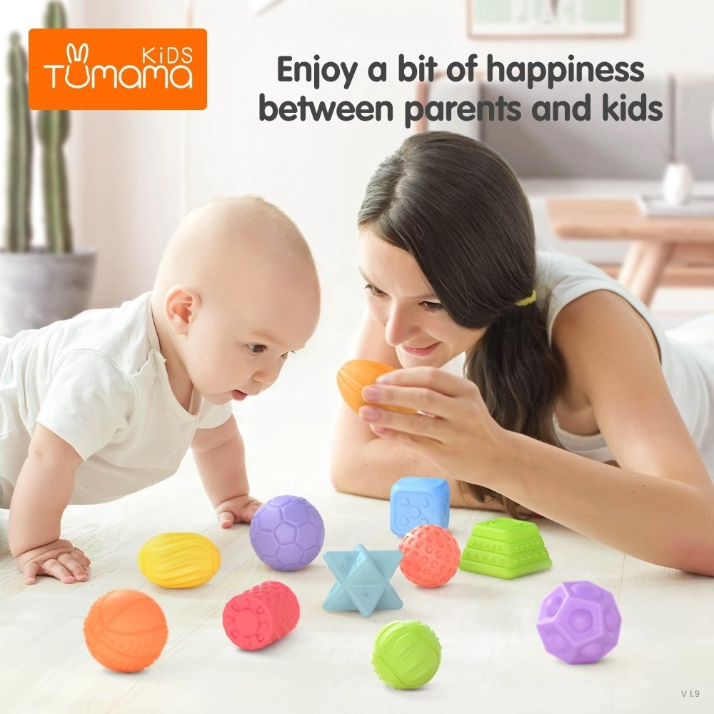 Geometric Hand Grasp Shapes Ball - Suitable for 0 to 3 years 6Pcs Set