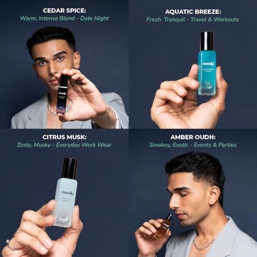 Cedar Spice - Eau de Parfum 20ml + Amber Oud - Eau de Parfum 20ml + Aquatic Breeze - Eau de Parfum 20ml + Citrus Musk - Eau de Parfum 20ml