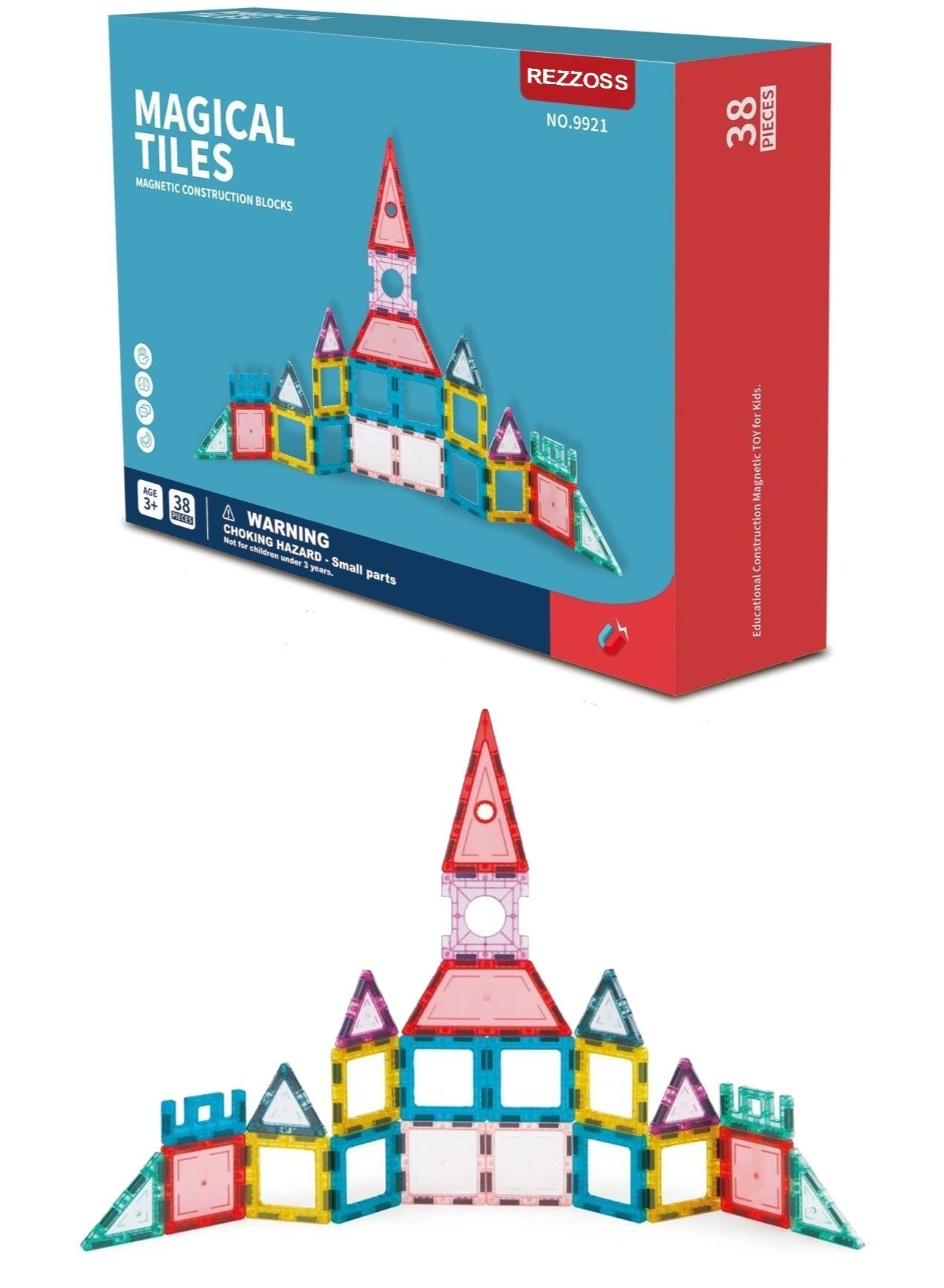 REZA TOYS SHOP Magnetic Building Blocks Set - 38 pcs
