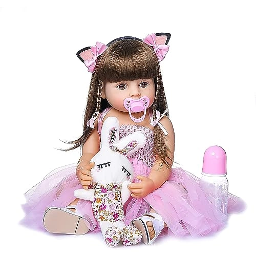 Reborn Baby Doll - 22 Inch 55 Cm Silicone Girl Ages 3+