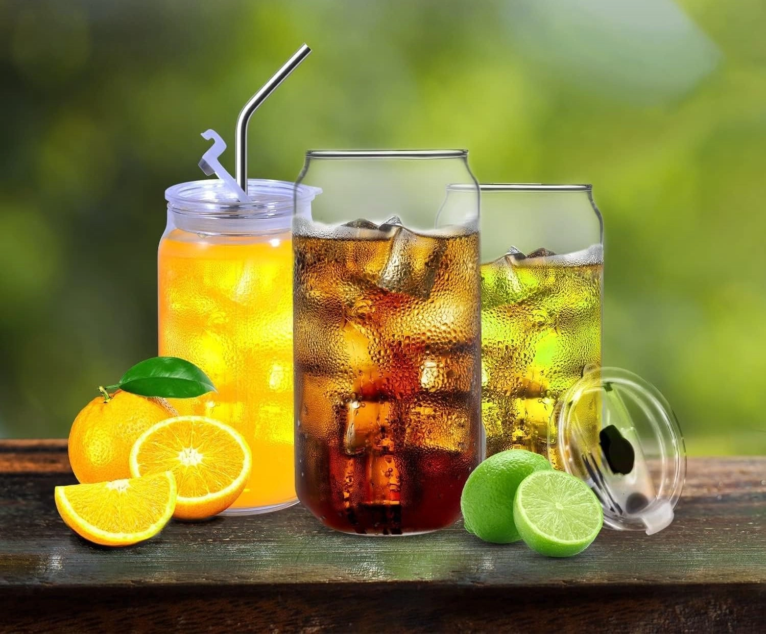 Can Shaped Glass Tumbler - 2 pcs - 540 ml
