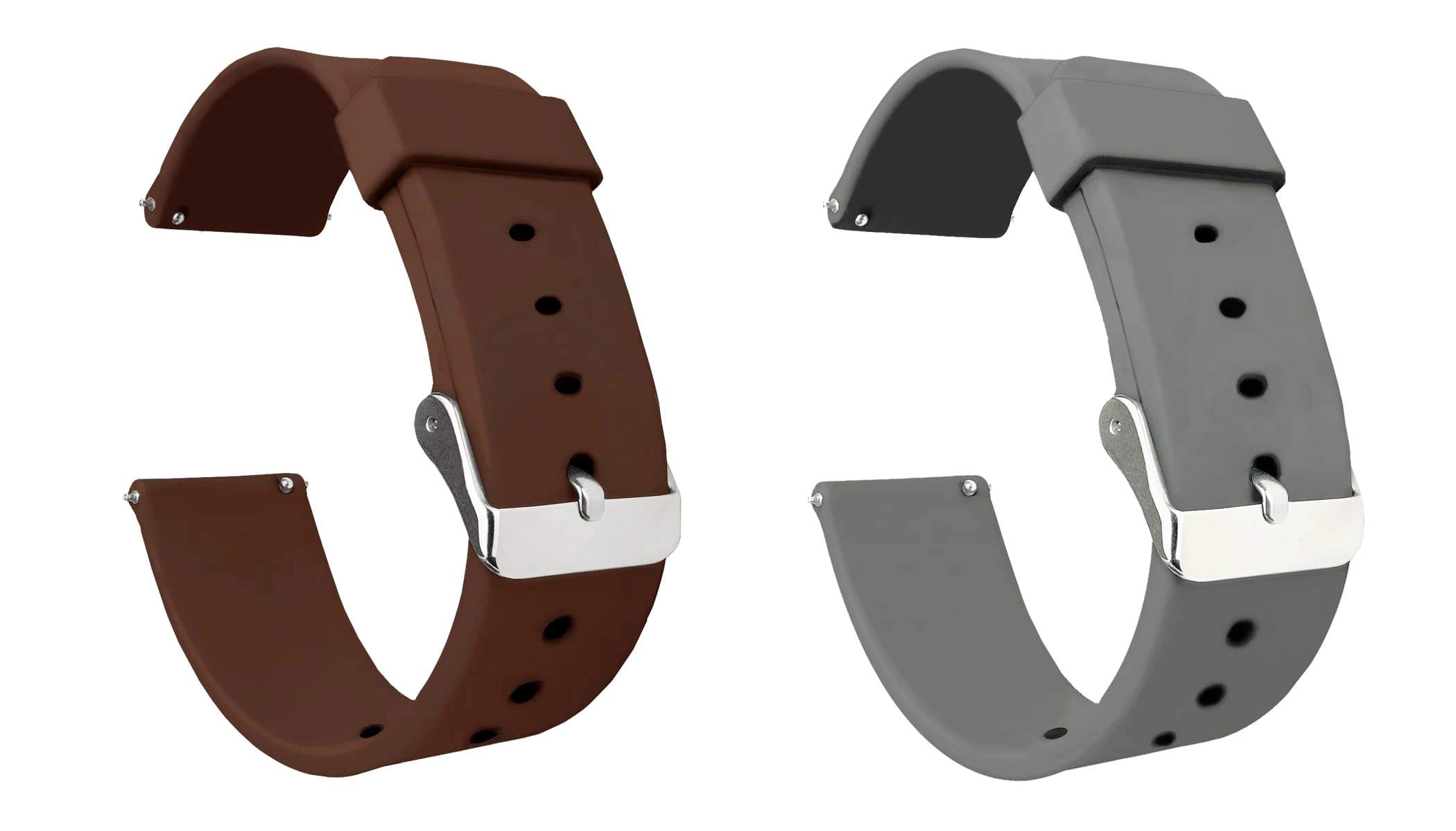 2 Pack 20mm Silicone Watch Band for Sekonda Motion
