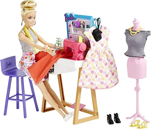 Barbie Fashion Designer Doll - 25+ Accessories Studio Playset Blonde Ages 3+