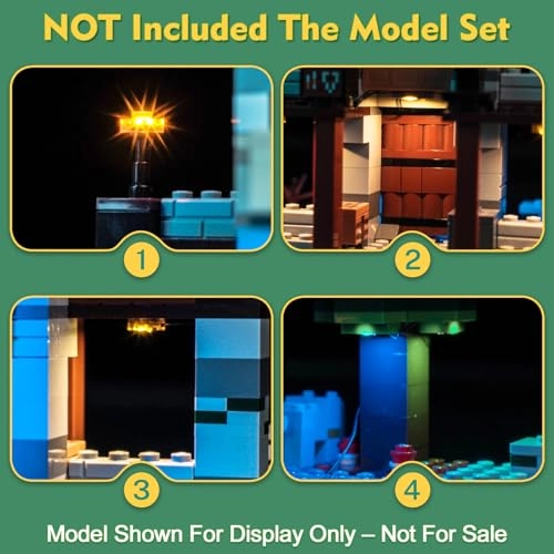 Lighting kit Compatible with LEGO 21261 The Wolf Stronghold - Plastic 1 less than 5V