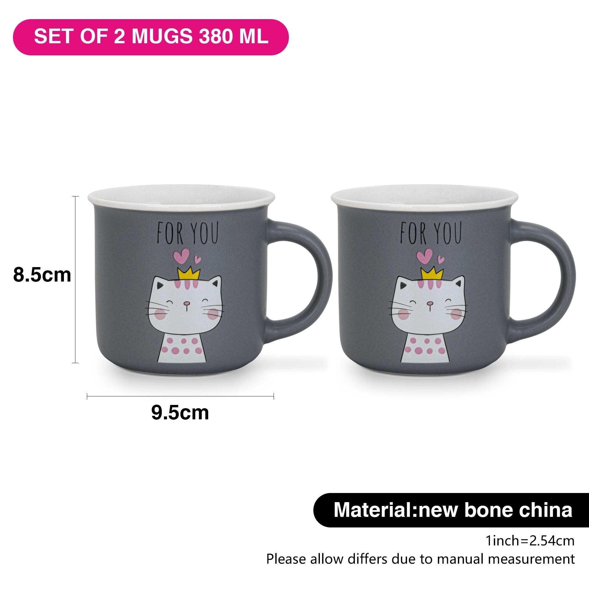 For You Mug - 2 pcs - 380 ml