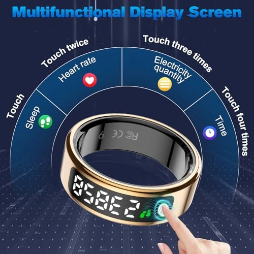 Smart Ring - LED Dispay Screen Heart Rate Sleep Tracker