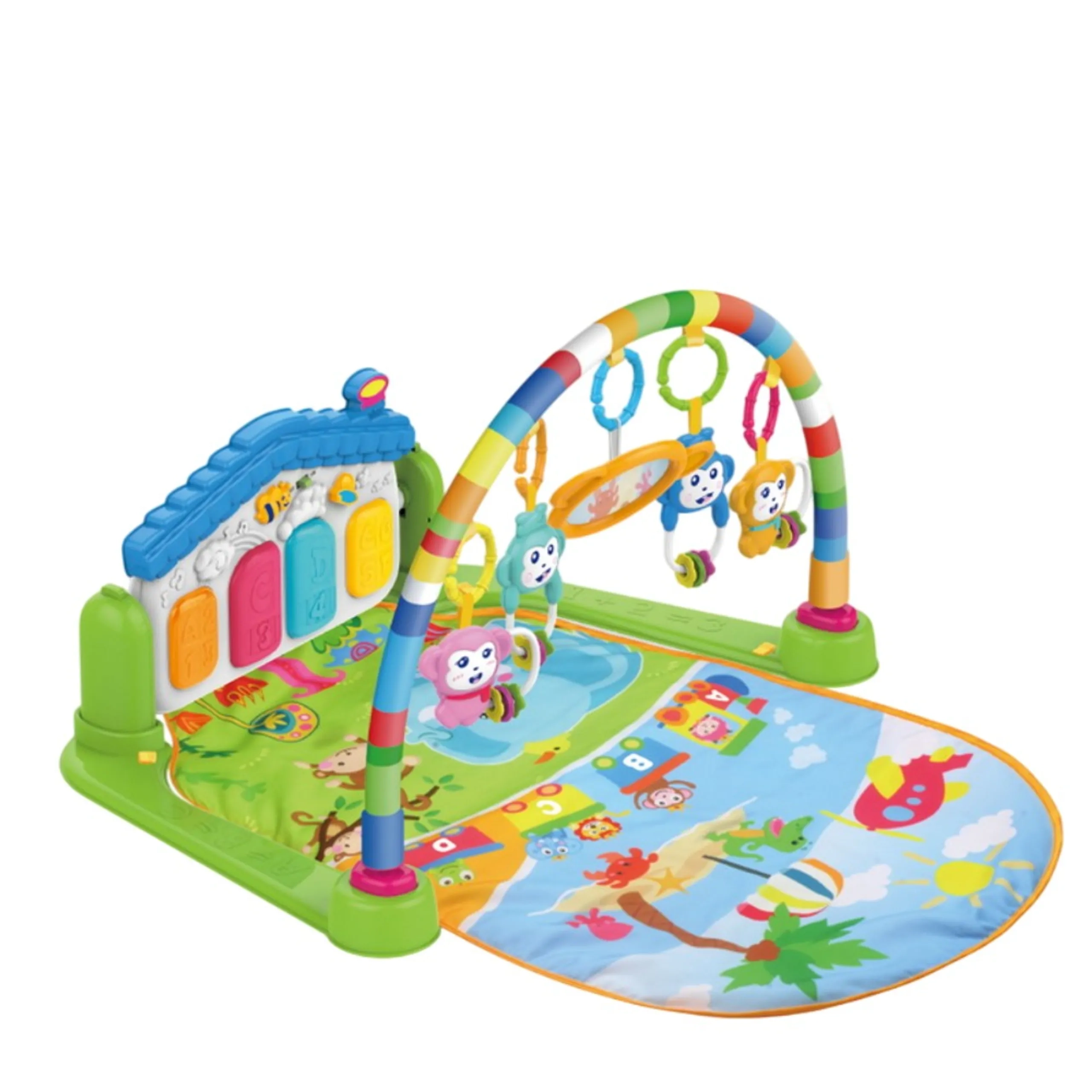 huanger Baby Play Gym Piano Mat - Pink Newborn up to 12 months