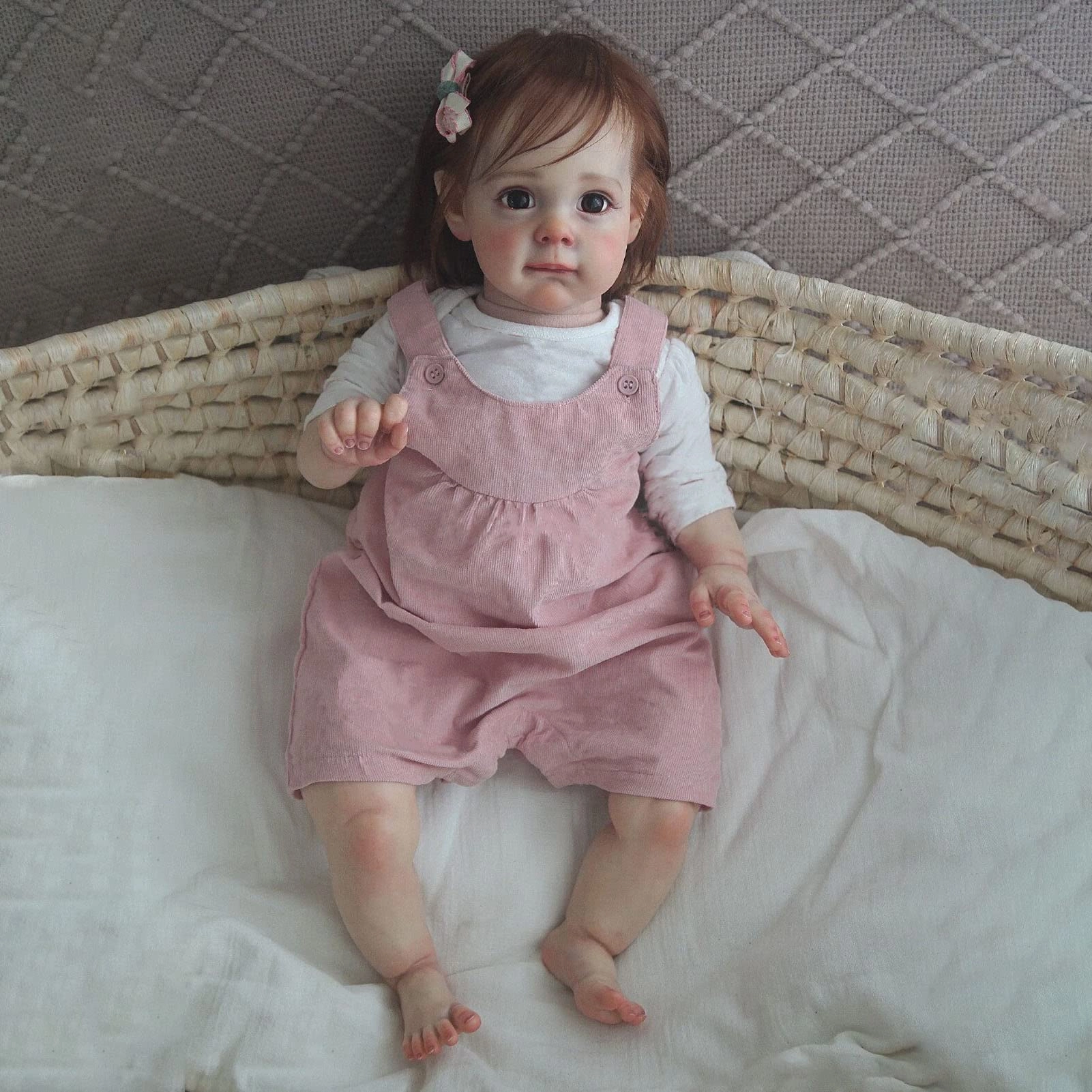 Rebirth Baby Doll - 48cm/58cm Silicone Limbs Cloth Body Panda Clothes Gift Set