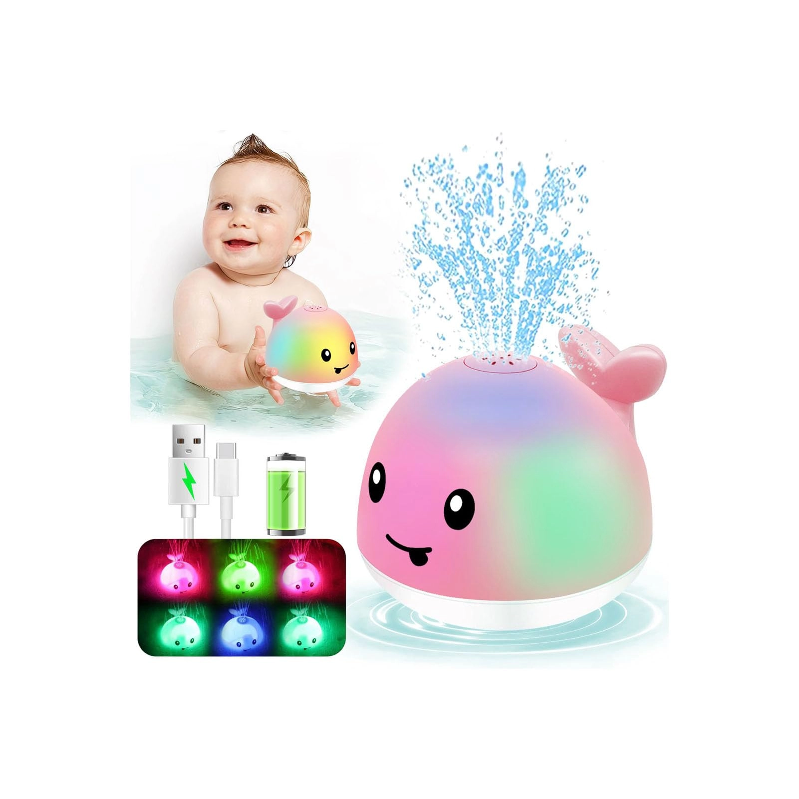 Whale Water Spray - 5 inches Rechargeable Automatic