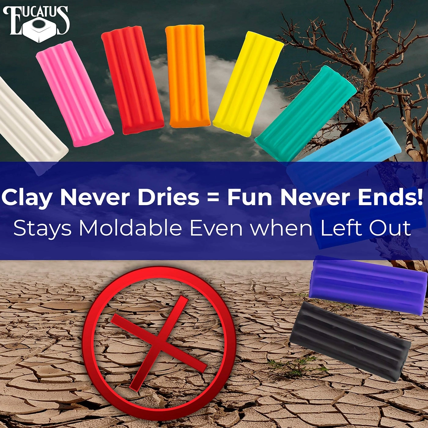 Modeling Clay - Extra Soft Endlessly Reusable Non Toxic 10 pcs.