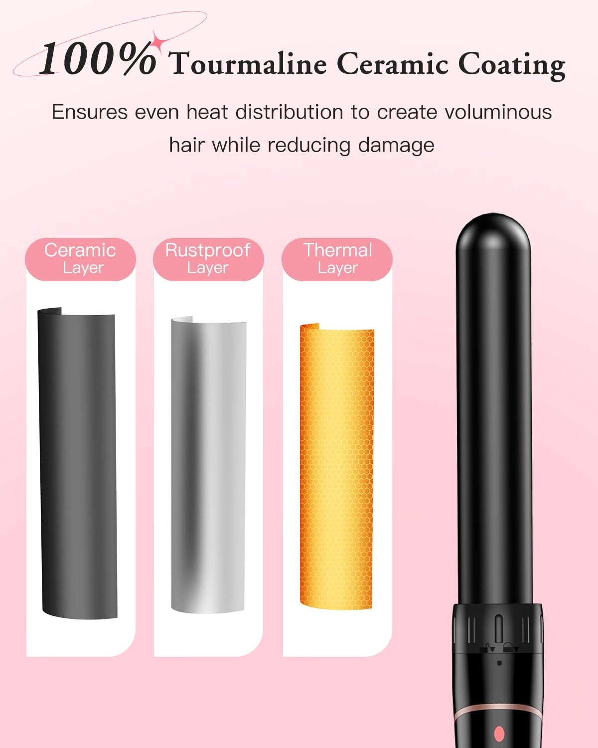 6 in 1 Curling Wand Set - 25mm 19-25mm 32mm 10mm 19mm 9-18mm