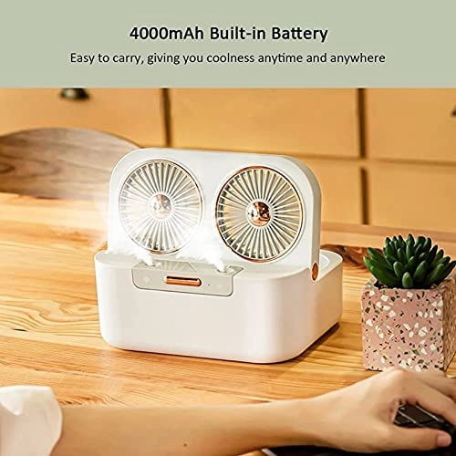 Double Spray Fan - USB Rechargeable 4000mAh 1.4L
