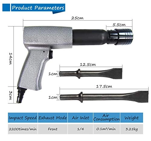 Concrete Breaker - Pneumatic 2200RPM 250G Kit