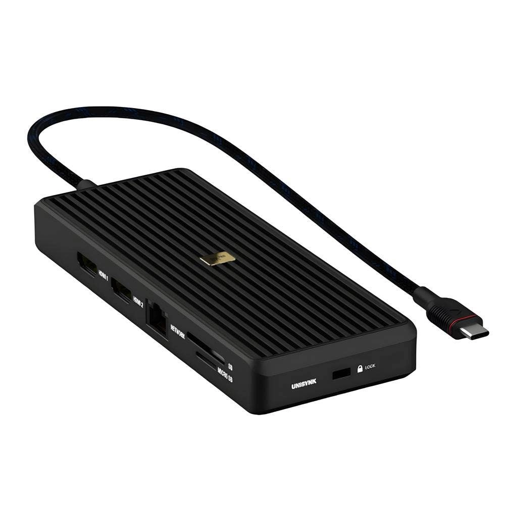 Unisynk 12 Port USB-C Hub - Black