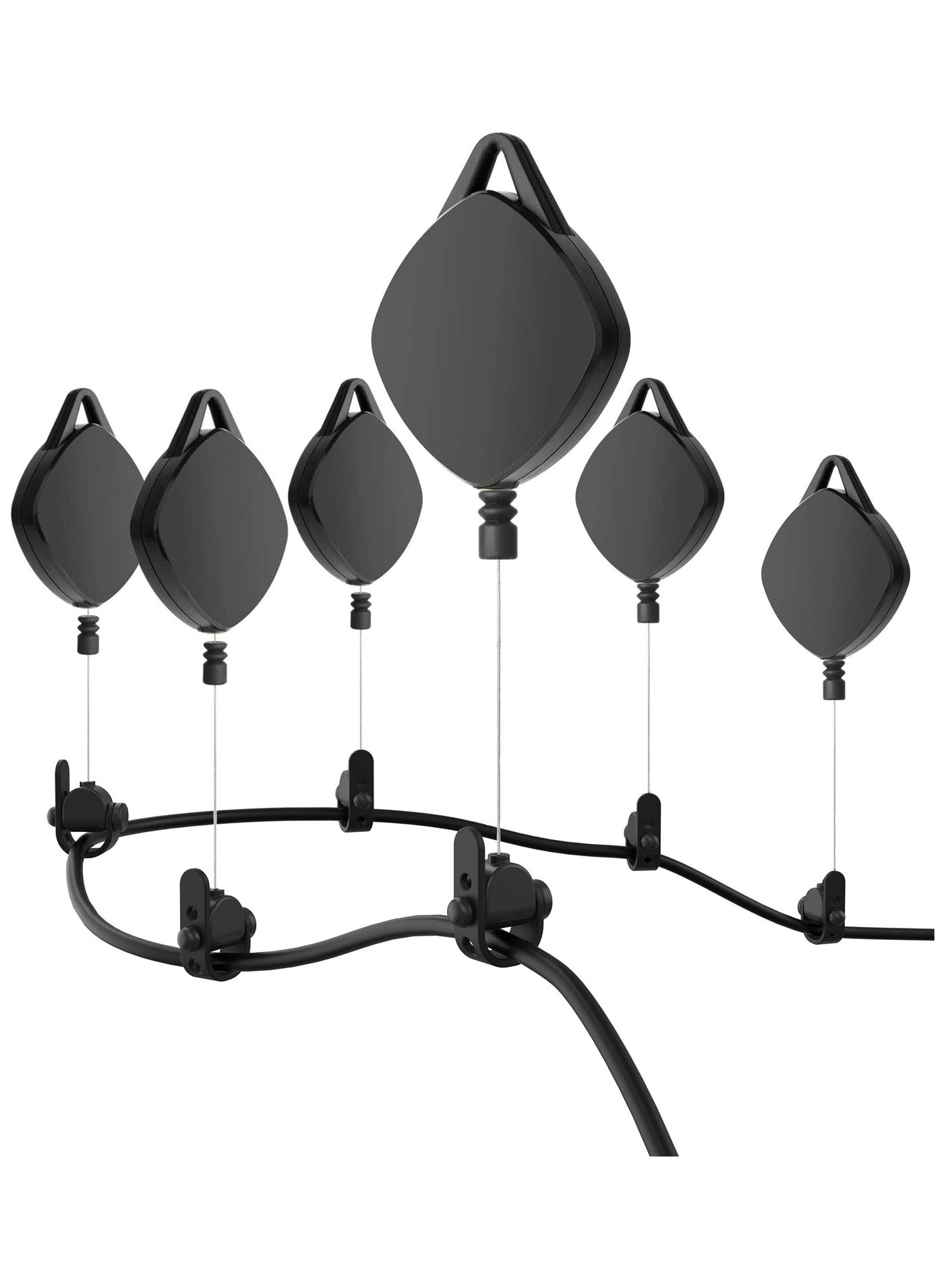 Sweet seven VR Cable Pulley System - 6 Pack Black Compatible with Quest 2