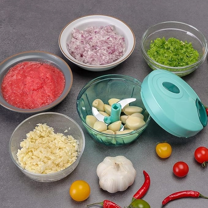 Manual Vegetable Chopper - 450ml 3 Blade