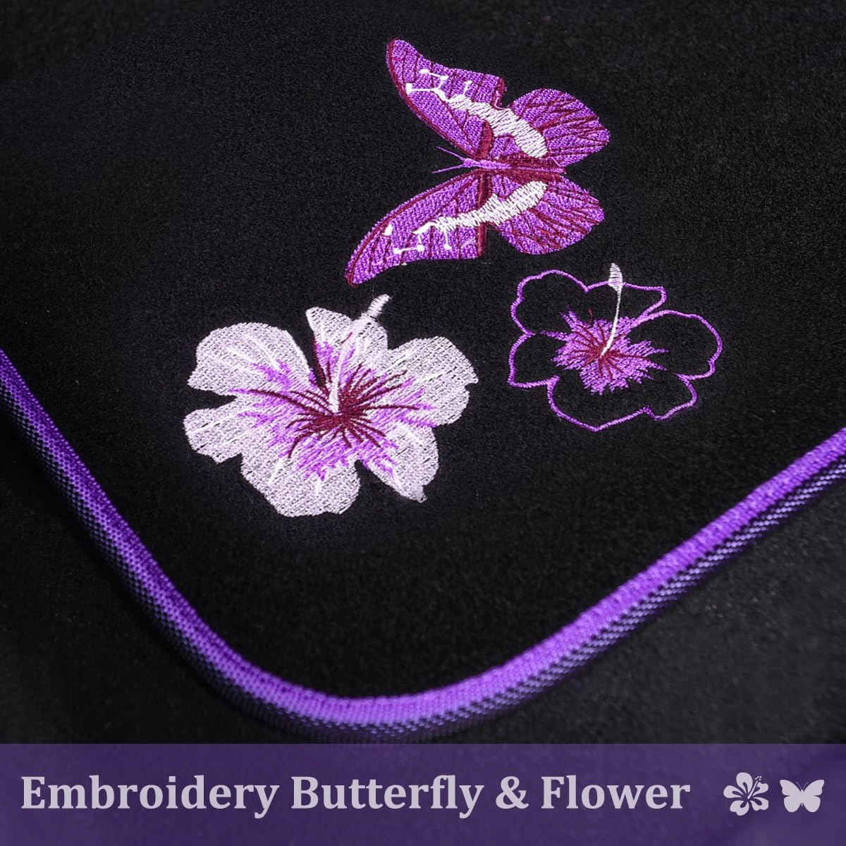 Embroidery Butterfly and Flower Car Floor Mats