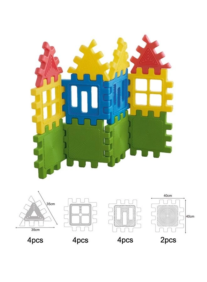 Plastic Tactile Play Tiles - Construction 14 pcs