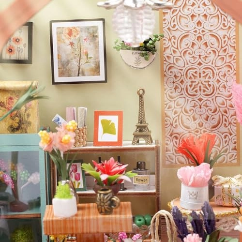 3D Wooden Puzzle Bookshelf Insert - Library of Books 1:24