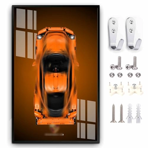 Display Wall Plate for Technic 42056 - 75 x 45 cm Framed