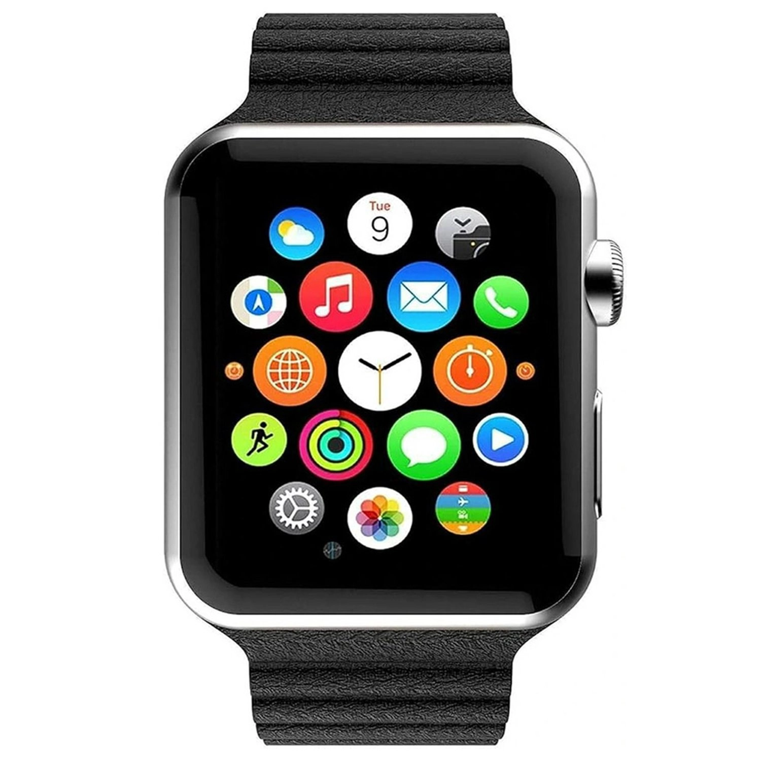 Leather Magnetic Link Watch Band for Apple Watch - 44/45mm